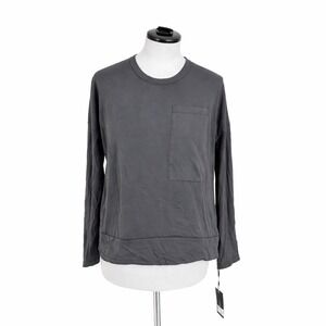 NWT Michael Lauren Tyler Size M Onyx Gray Oversized Pocket Tee Casual Minimalist